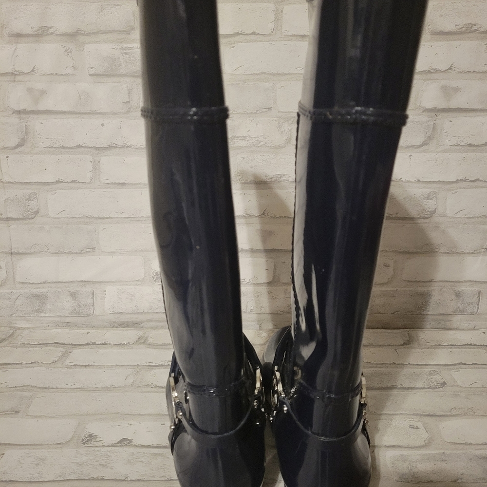 Blue Micheal Kors Rain Boots Size 10 - Picture 5 of 6